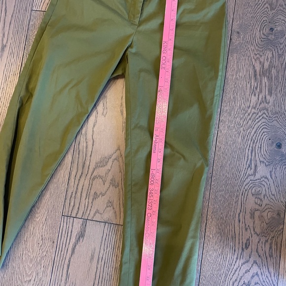 ANN TAYLOR Factory Olive Green Ankle Pants Size 0 - Picture 6 of 8